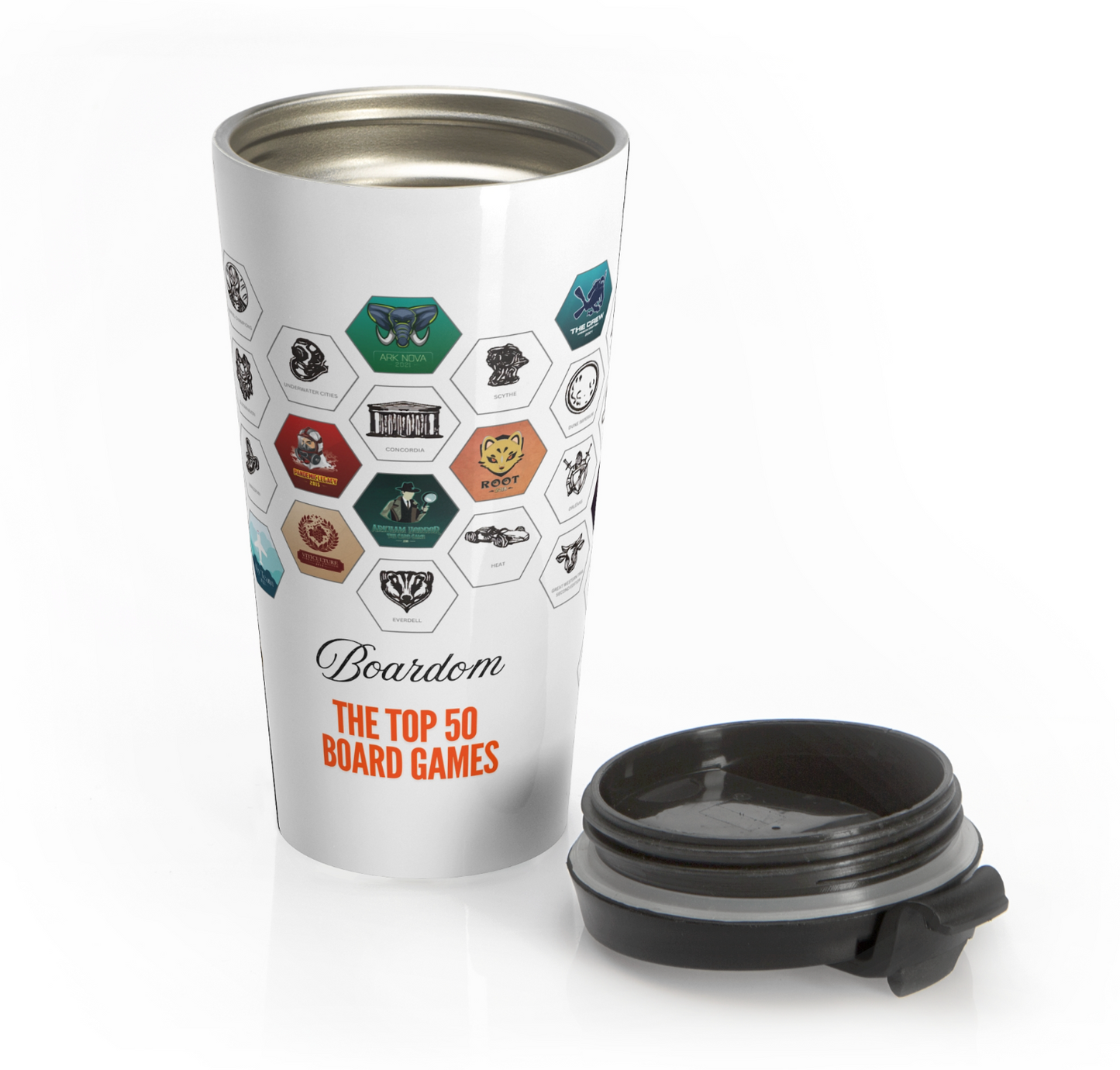 Board Game Sticker Travel Mug