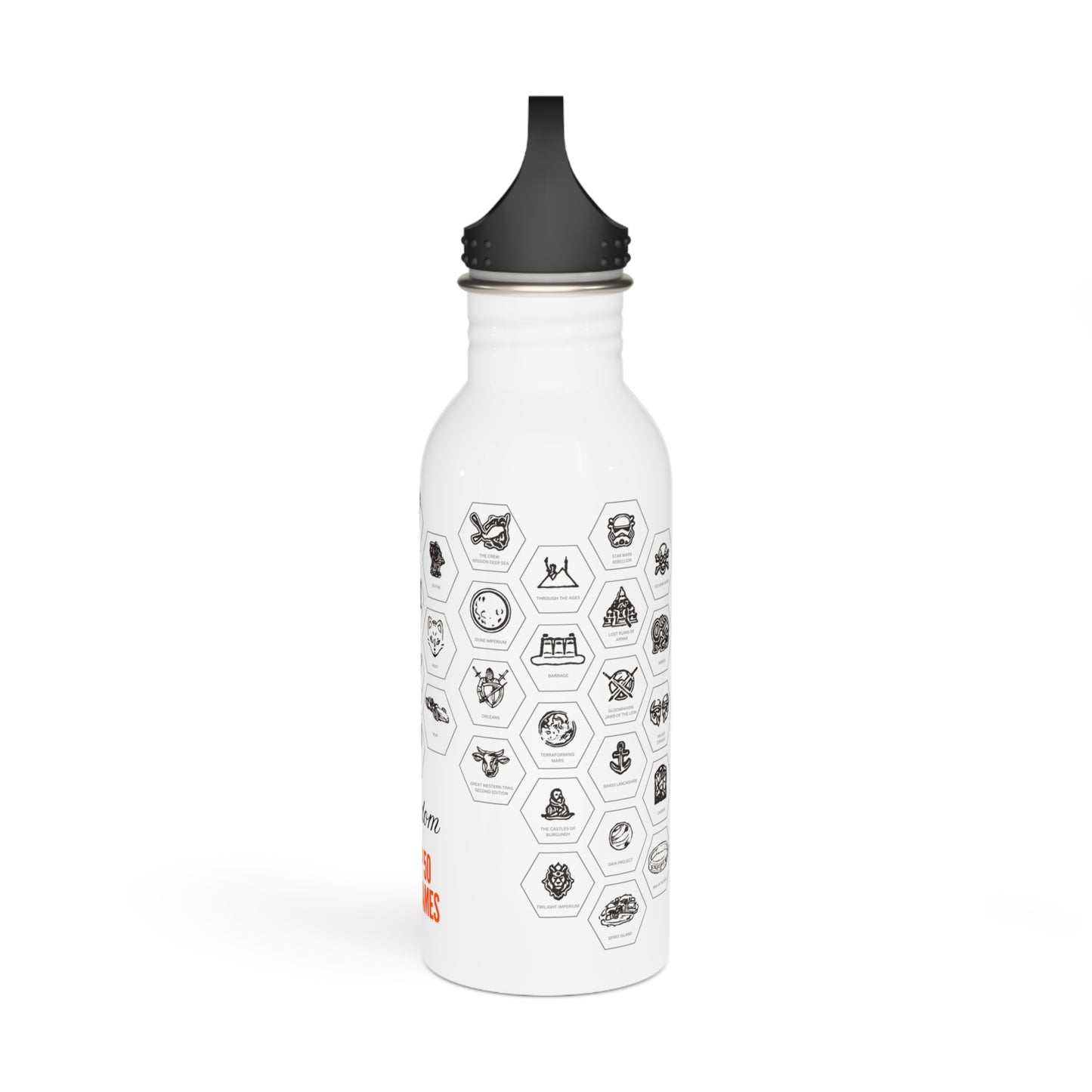 Board Game Sticker Stainless Steel Bottle